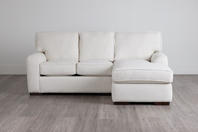 Austin White Fabric Right Chaise Sectional (2)