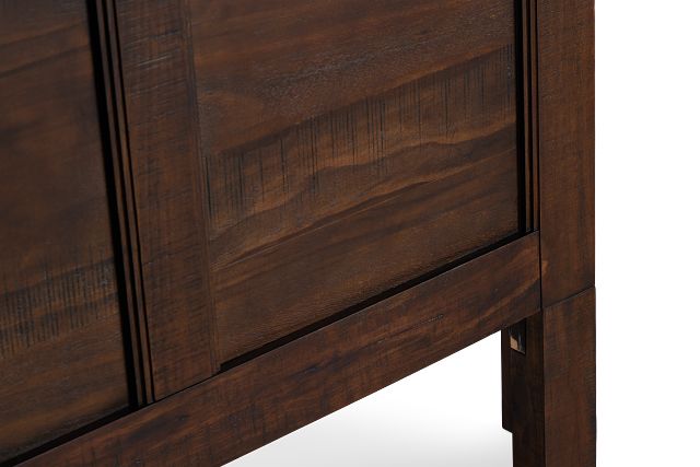 Heron Cove Mid Tone Panel Headboard With Lights