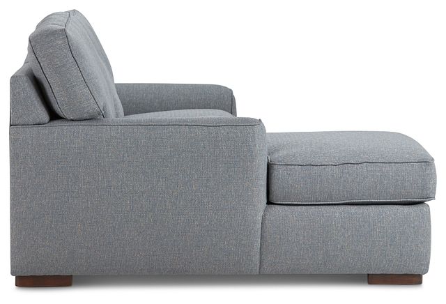 Austin Blue Fabric Left Chaise Sectional