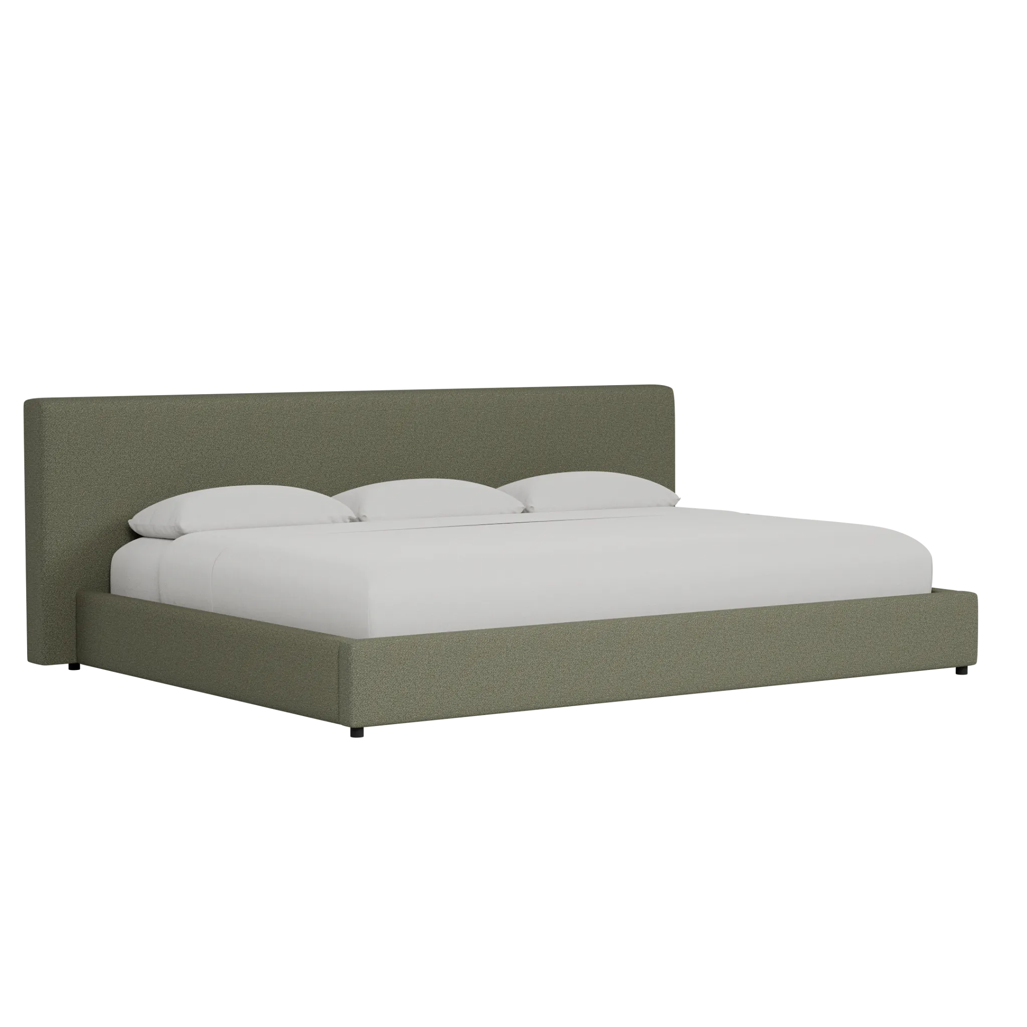 Grayton Sutton Green 44" Upholstered Platform Bed