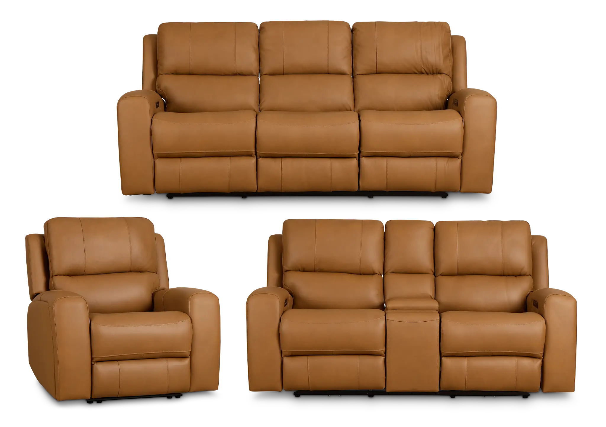 Summit Light Brown Lthr/vinyl Power Reclining Living Room Summit Light Brown Lthr/vinyl Power Reclining Living Room