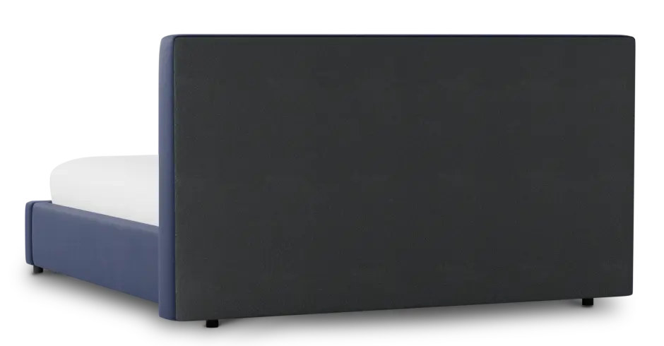 Grayton Joya Dark Blue 44" Upholstered Platform Bed Grayton Joya Dark Blue 44" Upholstered Platform Bed