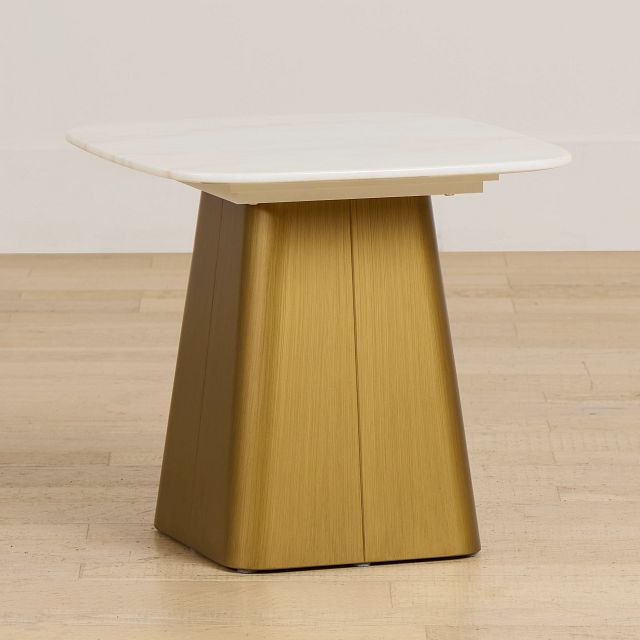 Lana White Square End Table