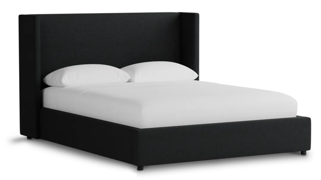 Captiva Elite Black 48" Upholstered Shelter Bed