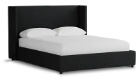 Captiva Elite Black 48" Upholstered Shelter Bed