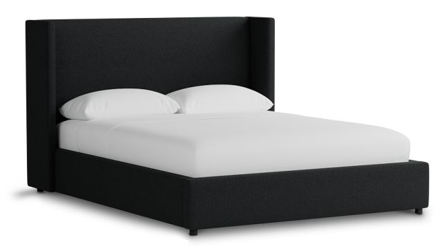 Captiva Elite Black 48" Upholstered Shelter Bed
