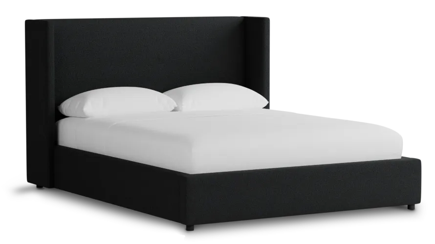 Captiva Elite Black 48" Upholstered Shelter Bed