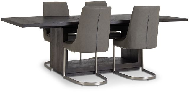 Madden Dark Tone Table & 4 Upholstered Chairs (2)