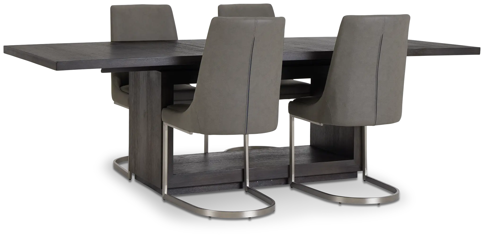 Madden Dark Tone Table & 4 Upholstered Chairs Madden Dark Tone Table & 4 Upholstered Chairs