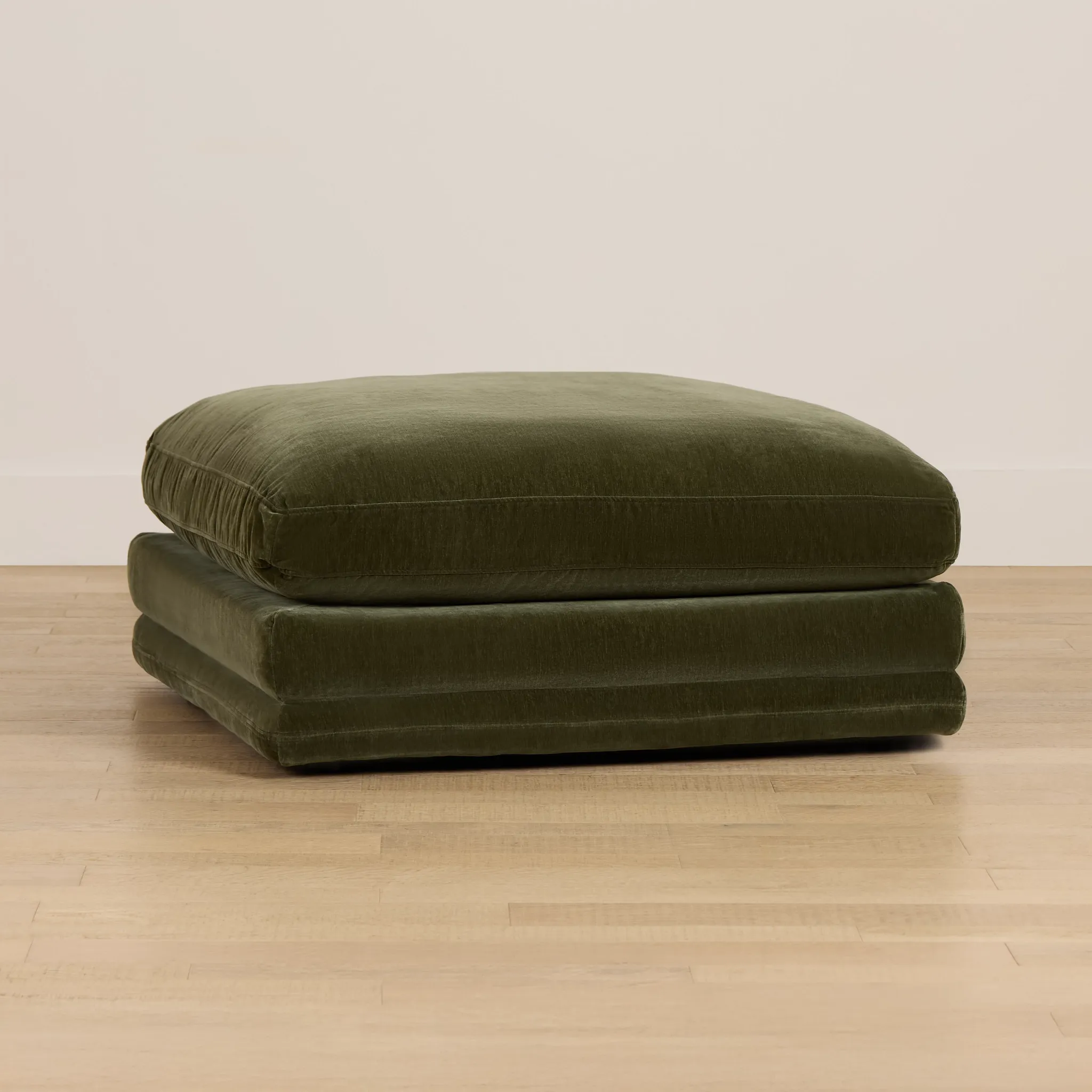 Jules Green Velvet Ottoman