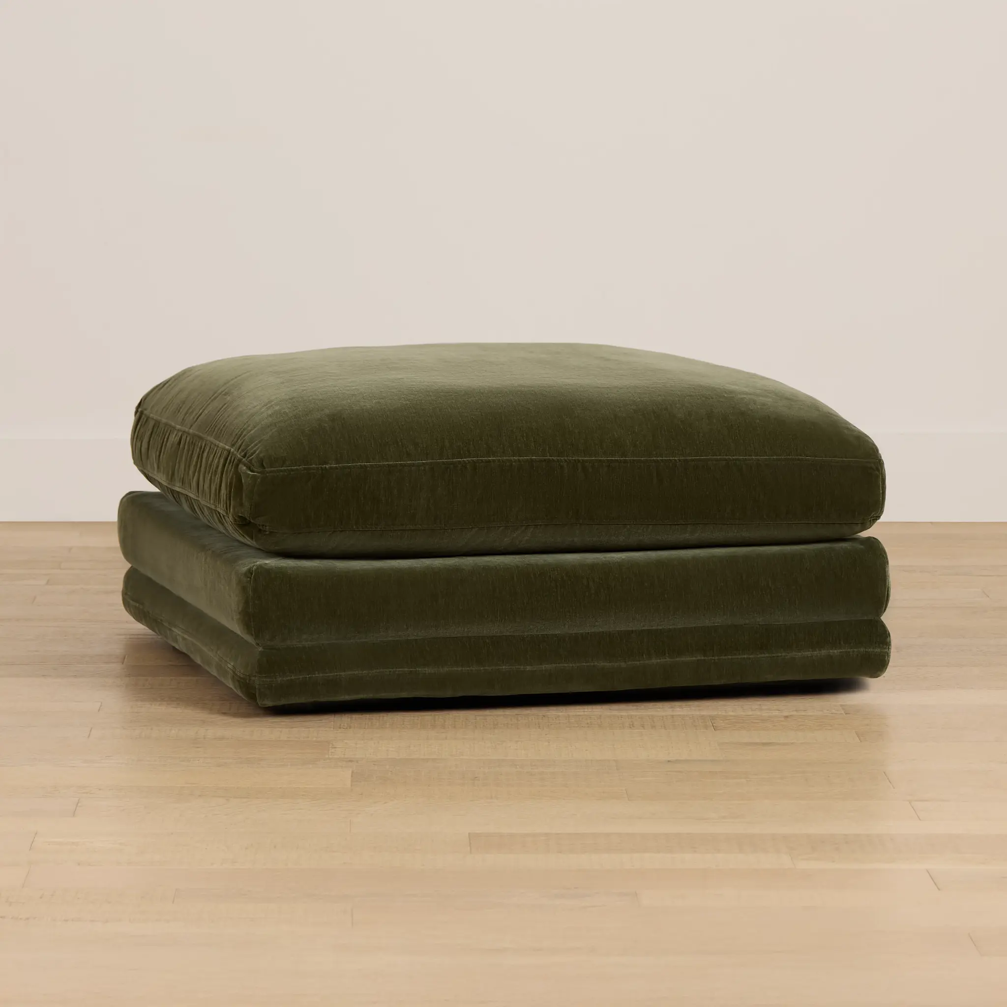 Jules Green Velvet Ottoman Jules Green Velvet Ottoman
