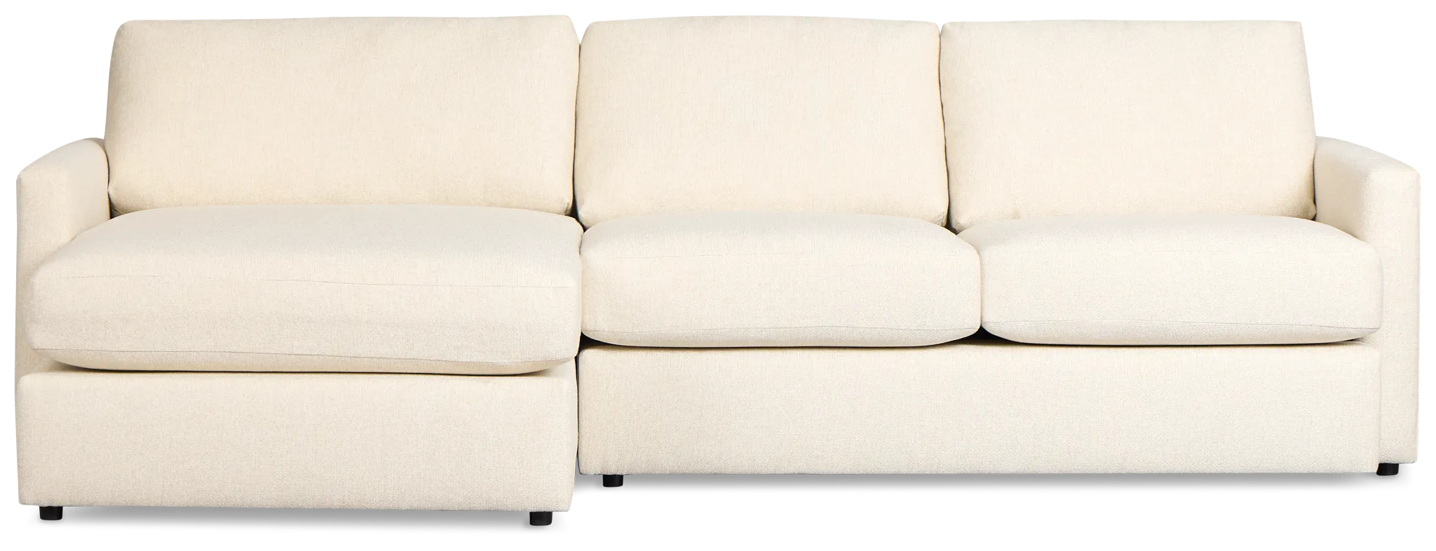 Maxwell Light Beige Fabric Left Chaise Sectional