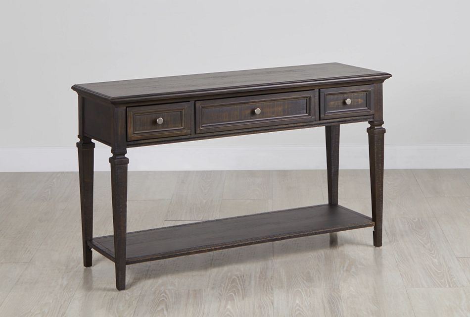 dark wood sofa table