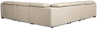 Melody Light Gray Micro Large Dual Power Reclining Two-arm Sectional