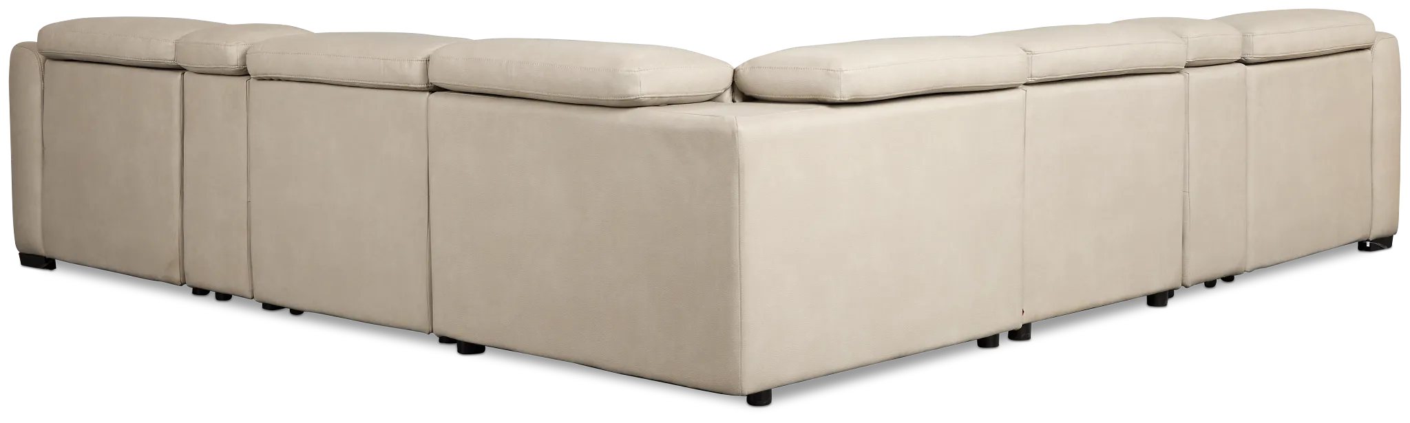 Melody Light Gray Micro Large Dual Power Reclining Two-arm Sectional