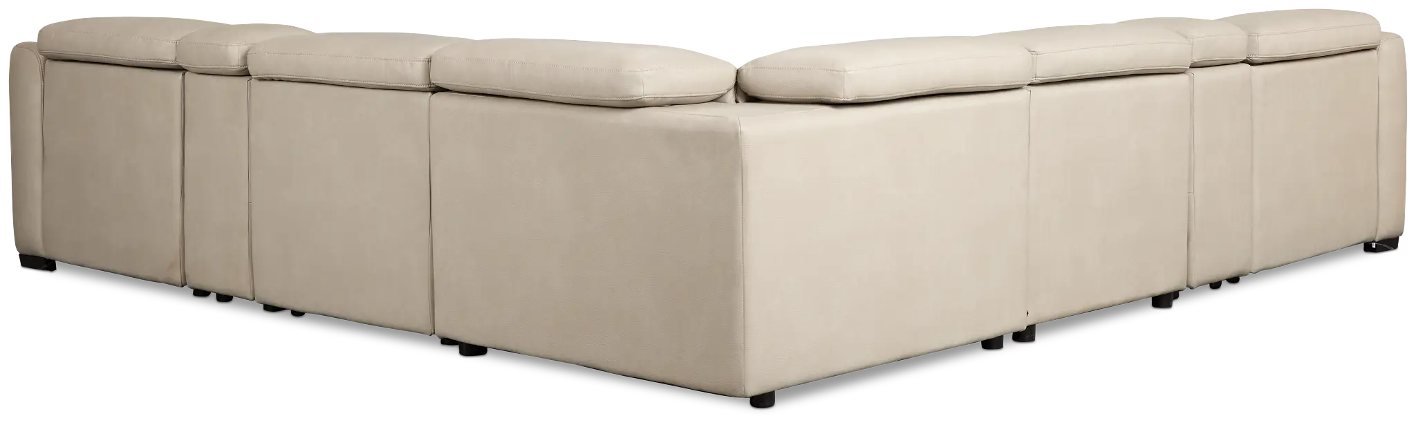 Melody Light Gray Micro Large Dual Power Reclining Two-arm Sectional Melody Light Gray Micro Large Dual Power Reclining Two-arm Sectional