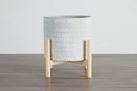 Raine Beige Medium Planter