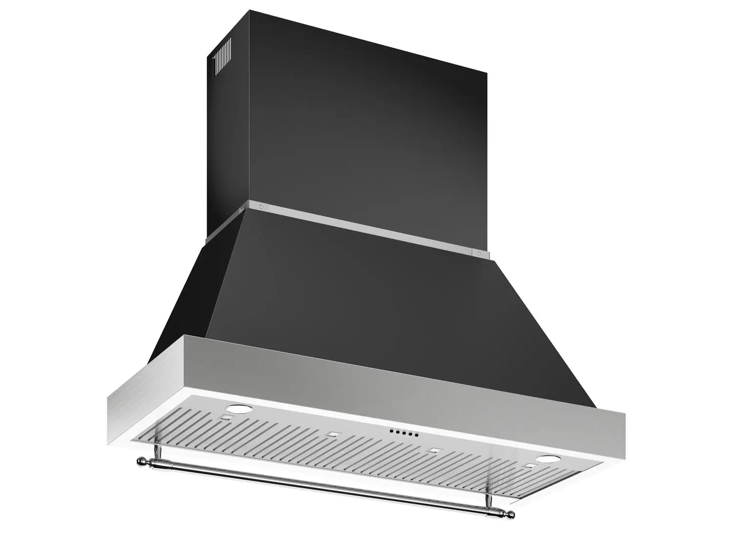Bertazzoni 48 Series Black 48" Wall Mount Canopy Hood Bertazzoni 48 Series Black 48" Wall Mount Canopy Hood