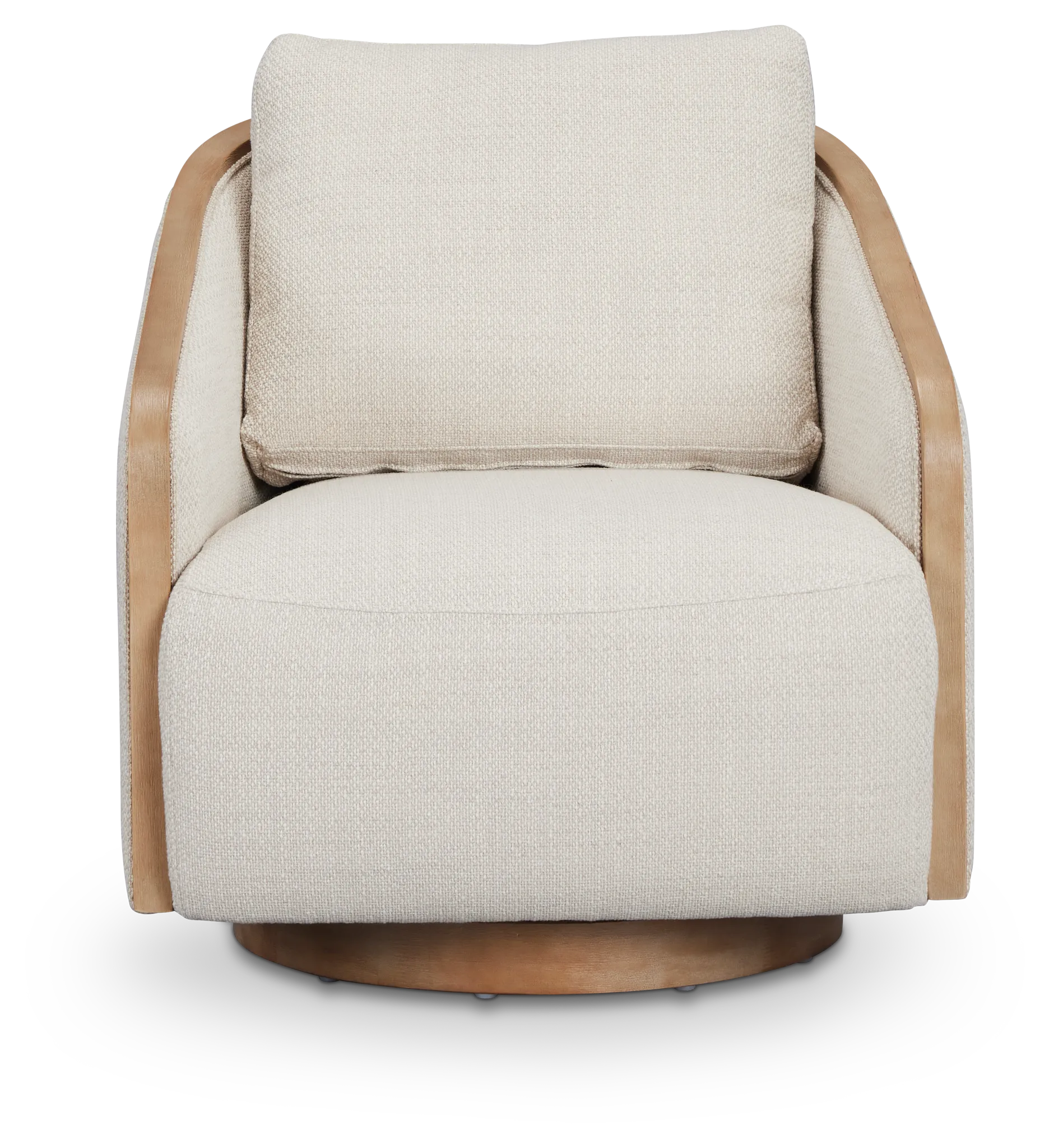 Campbell Gray Fabric Swivel Accent Chair