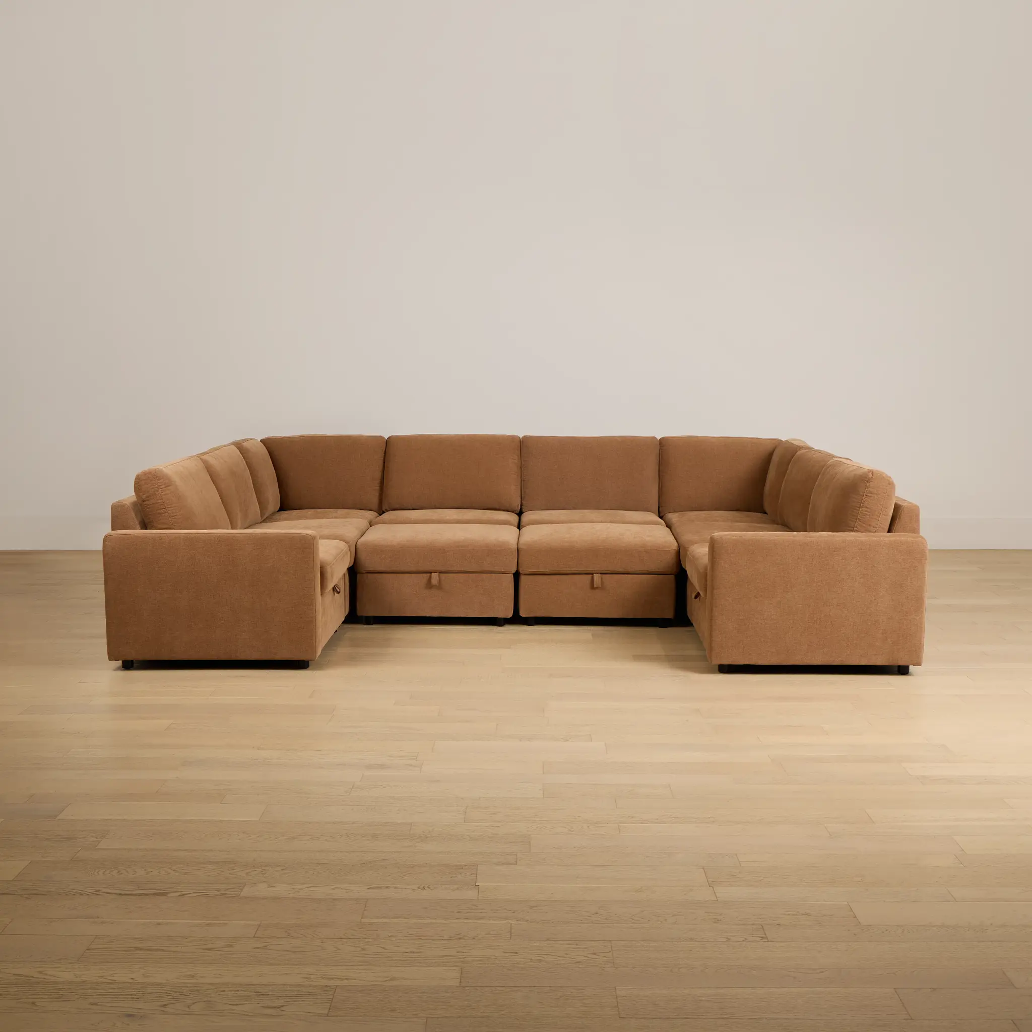 Addie Brown Fabric 8-piece Pit Storage Sectional Addie Brown Fabric 8-piece Pit Storage Sectional