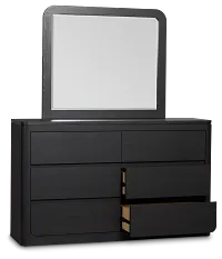 Emory Black Dresser & Mirror