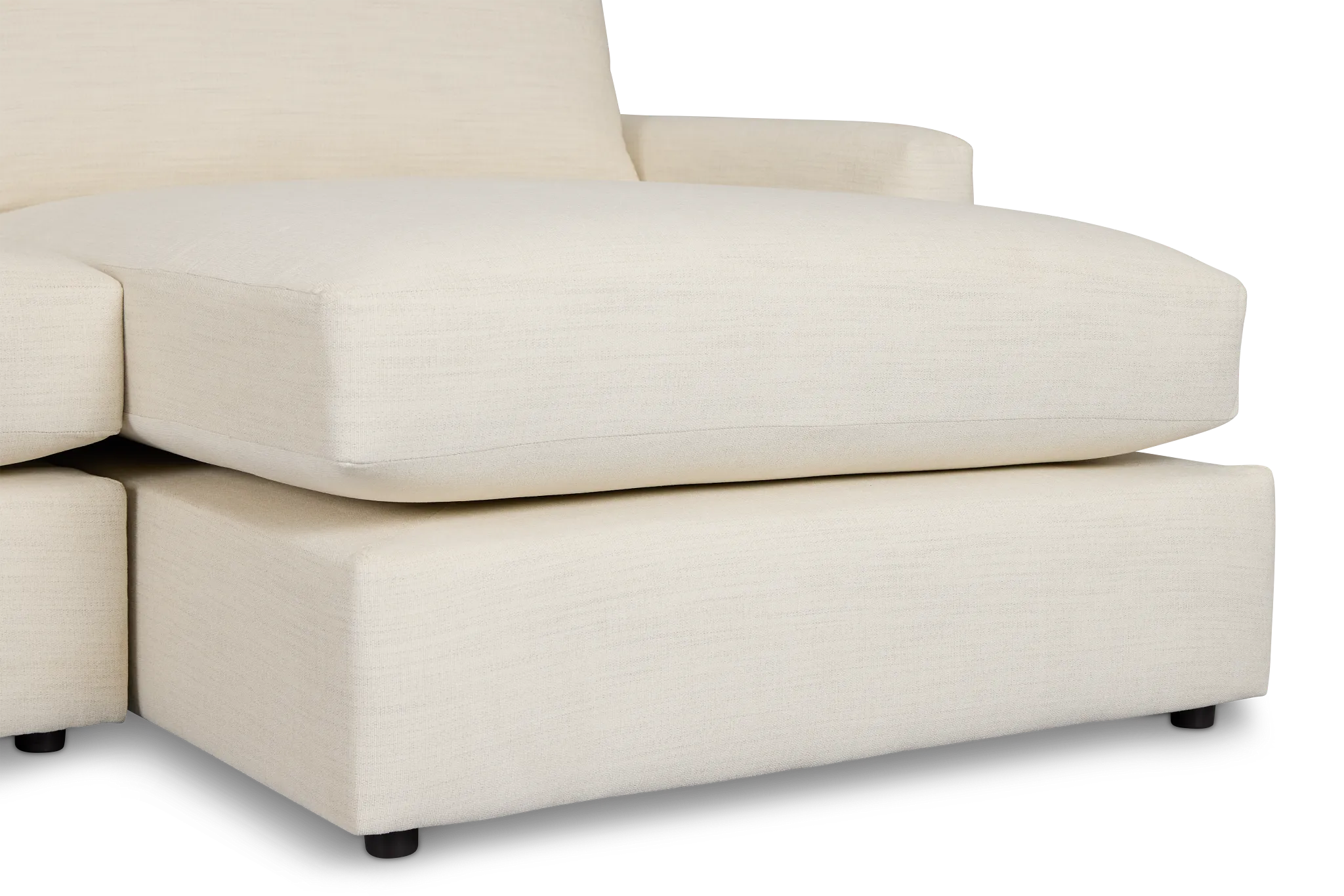 Noah Ivory Fabric Right Chaise Sectional