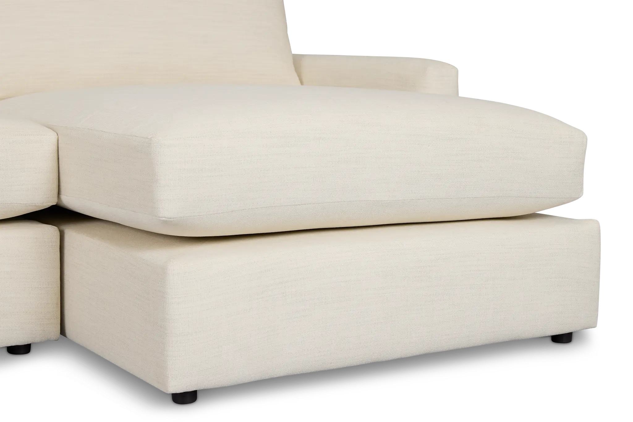 Noah Ivory Fabric Right Chaise Sectional Noah Ivory Fabric Right Chaise Sectional