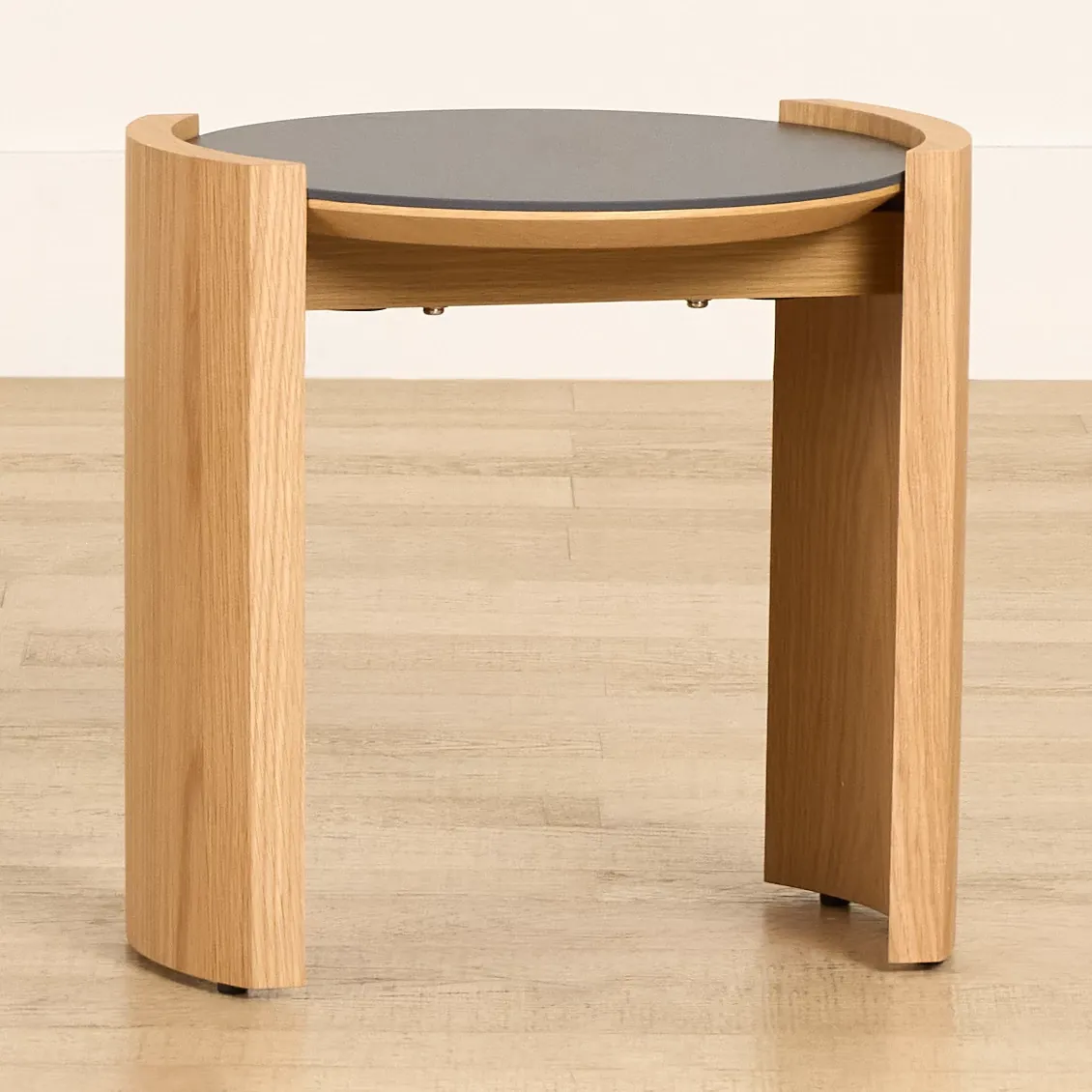 Nomad Light Tone Ceramic Round End Table