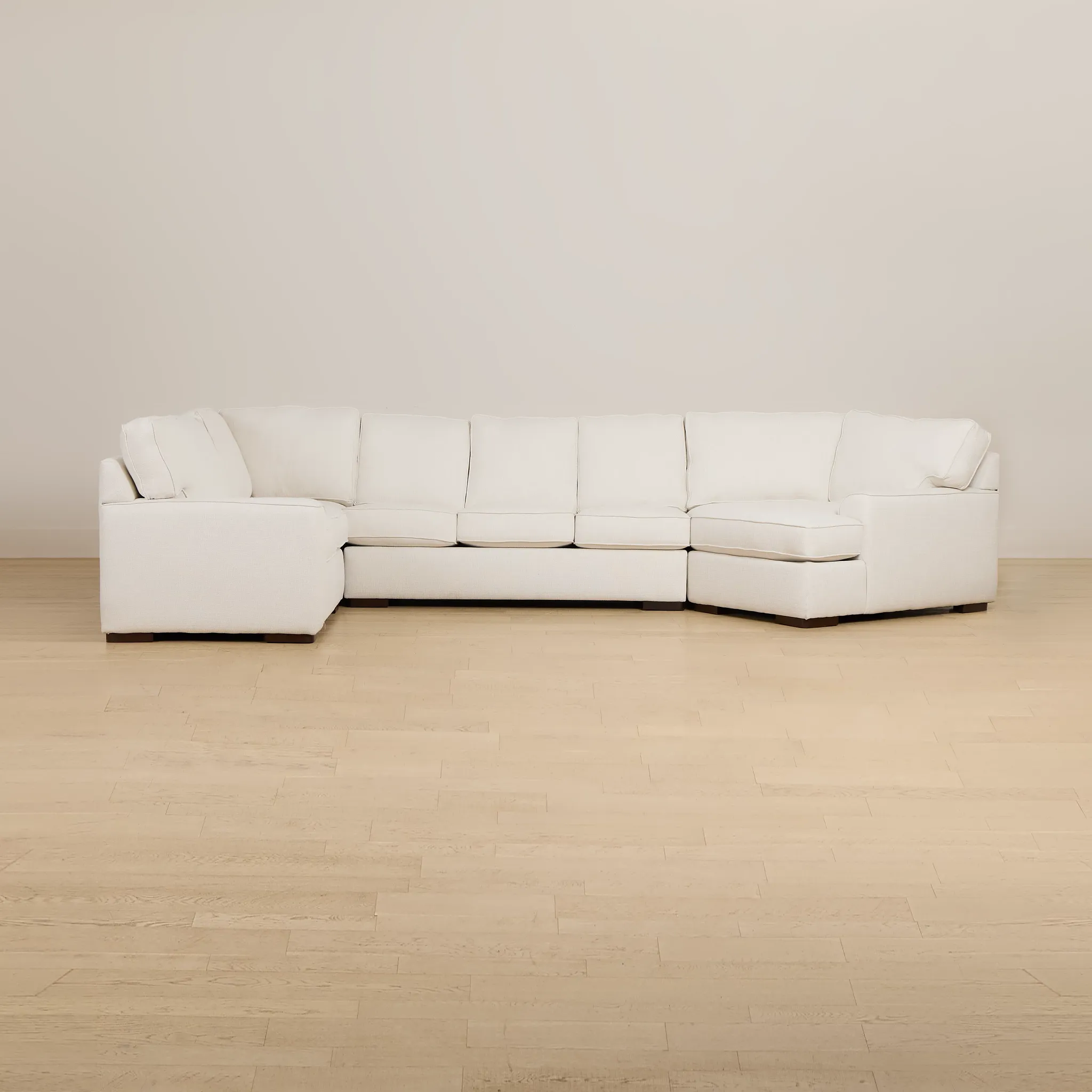 Sinclair Light Beige Fabric Right Cuddler Innerspring Sleeper Sectional