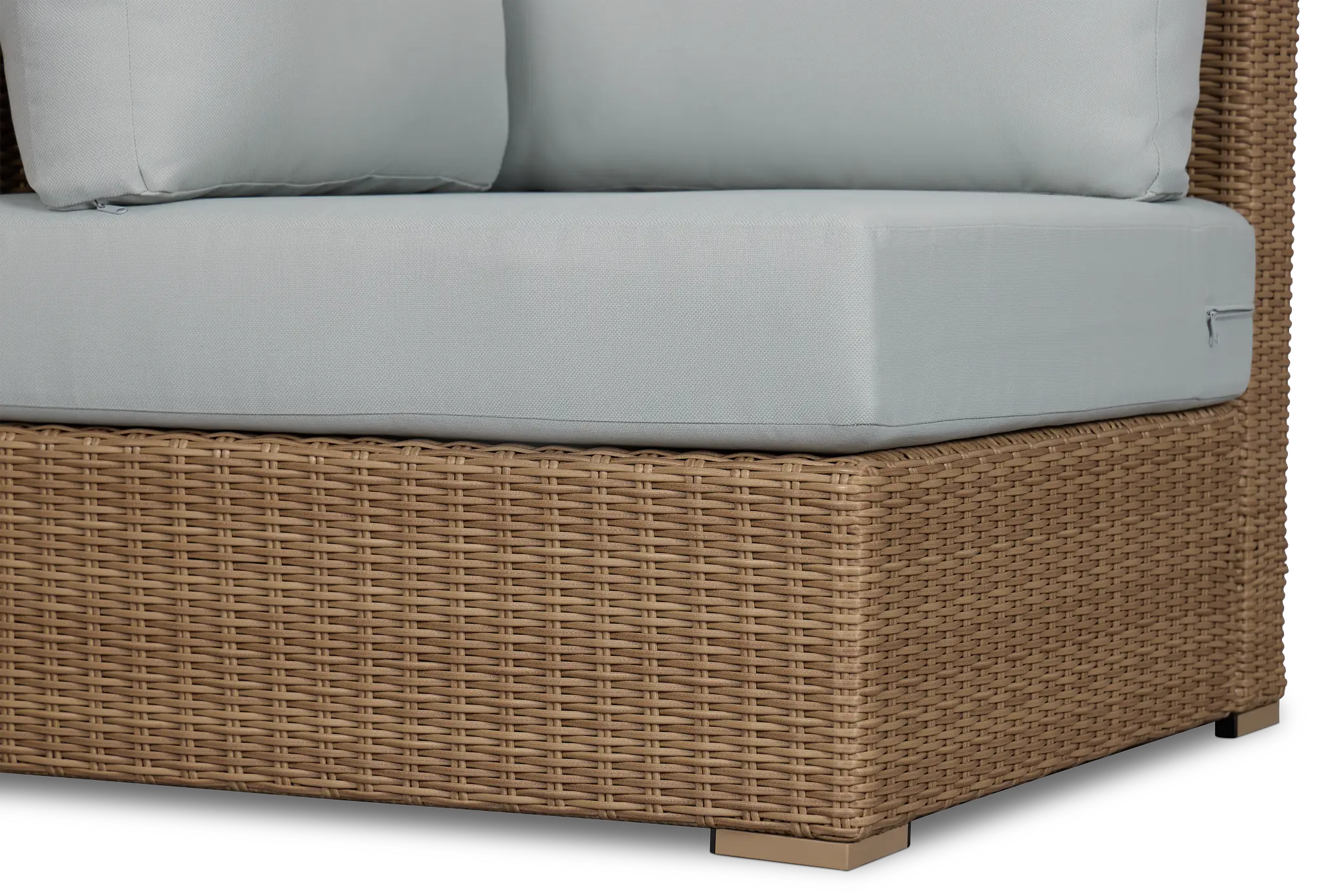 Montecito Light Tone Corner Chair With Light Blue Cushions Montecito Light Tone Corner Chair With Light Blue Cushions