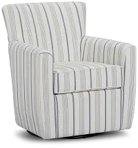 Blakely Light Blue Stripe Accent Chair
