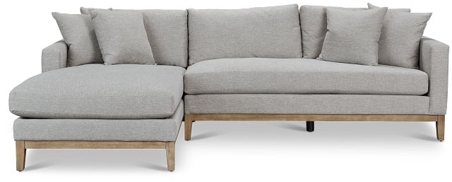 Emma Gray Fabric Left Chaise Sectional