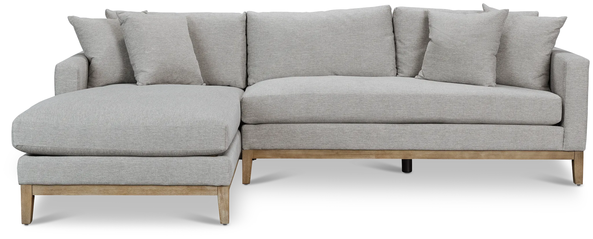 Emma Gray Fabric Left Chaise Sectional