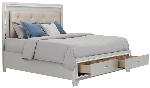 Platinum Silver Uph Panel Storage Bed (1)