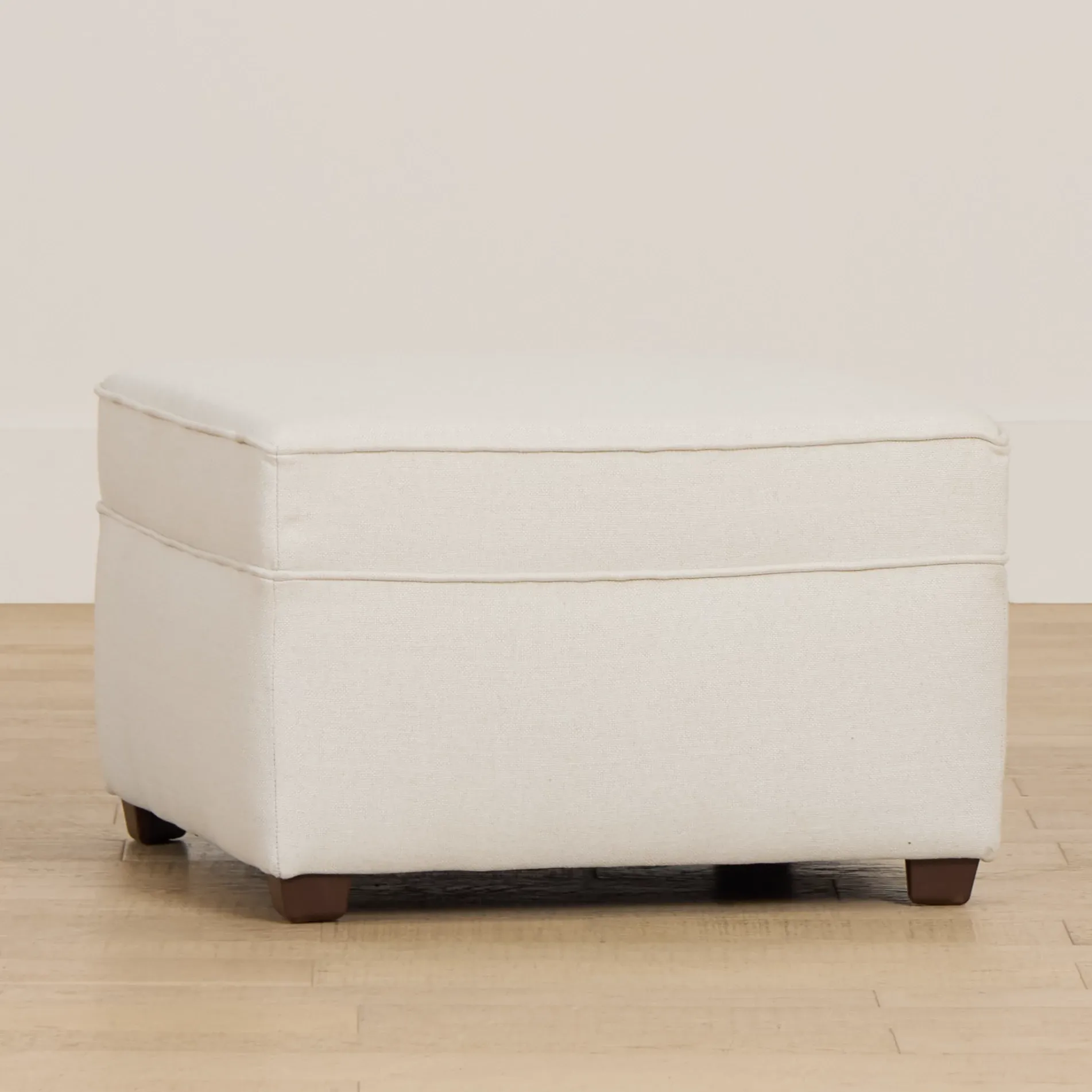 Tate Light Beige Fabric Ottoman