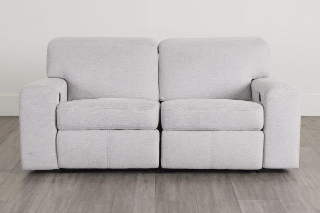 Callum Light Gray Fabric Reclining Sofa