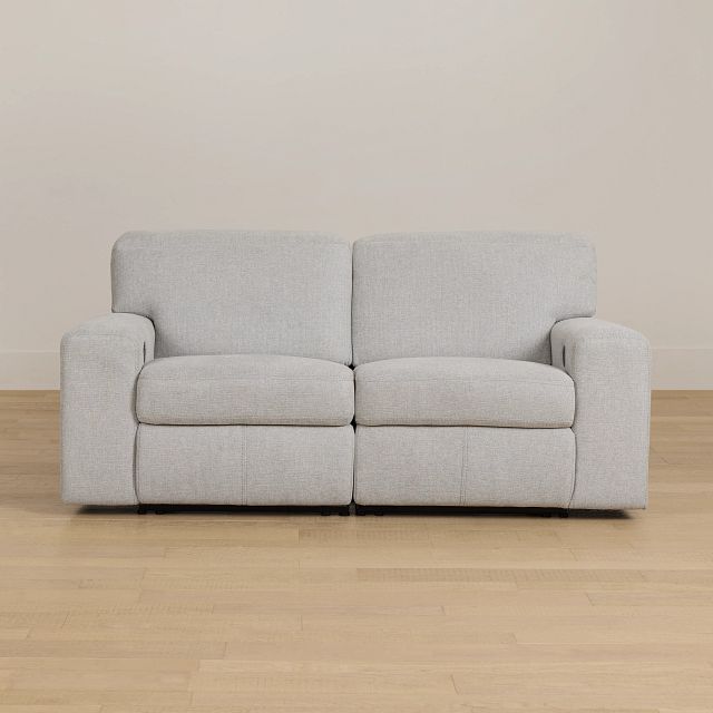 Callum Light Gray Fabric Reclining Sofa