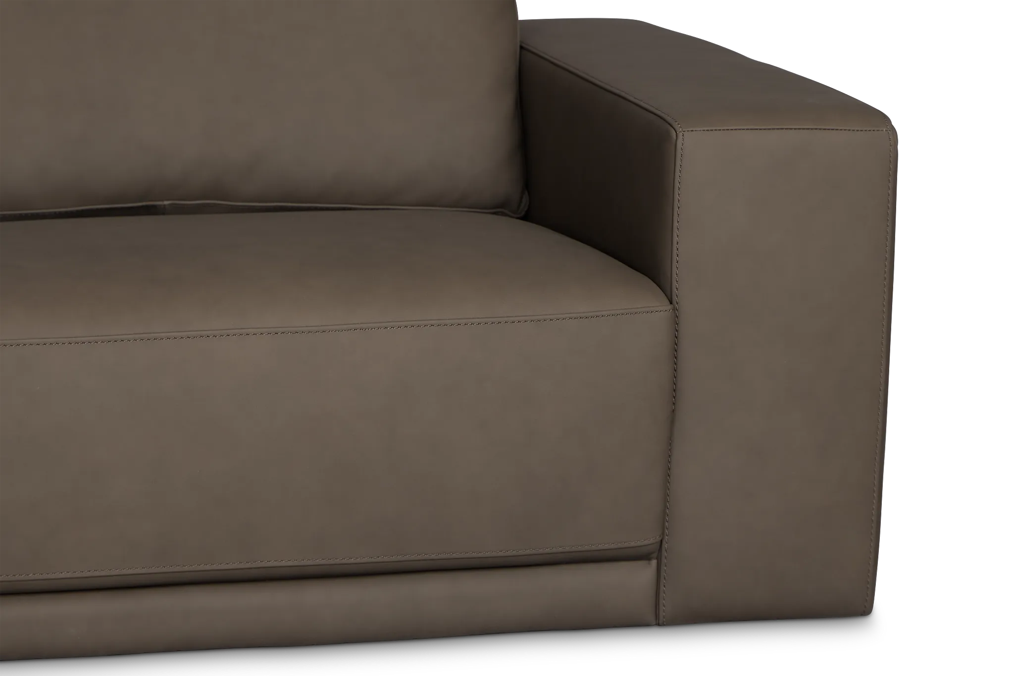 Kellan Dark Gray Leather Large Left Chaise Sectional