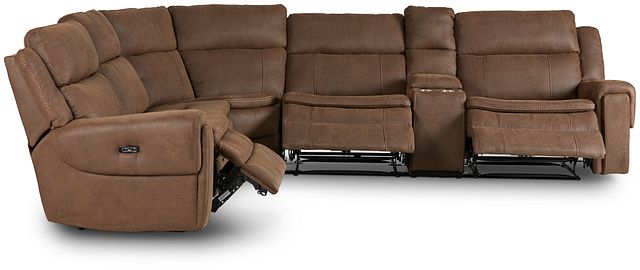 Scout Brown Micro Medium Triple Power Sectional (2)
