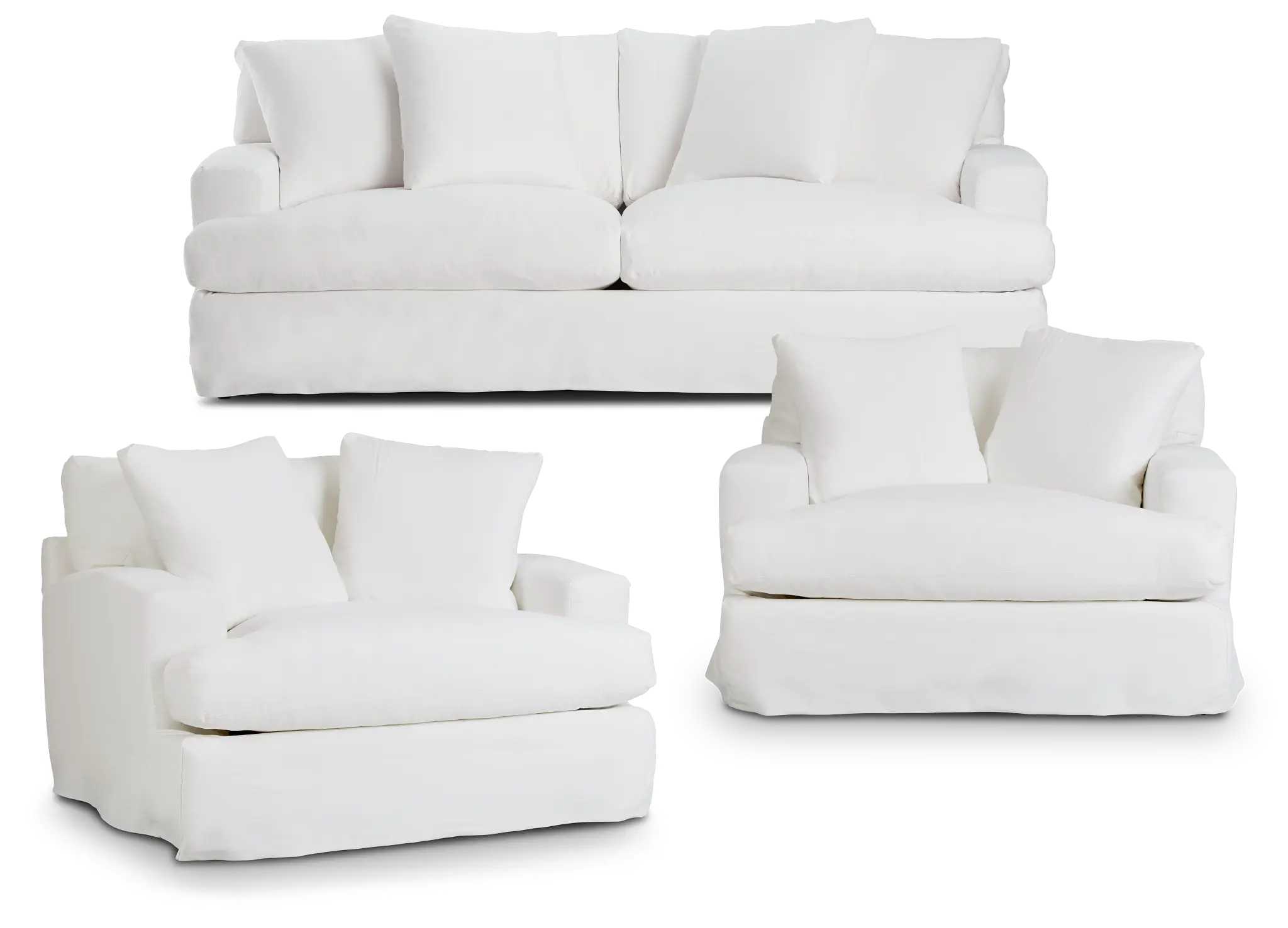 Delilah White Fabric Living Room Delilah White Fabric Living Room