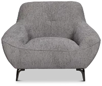 Zoey Dark Gray Fabric Chair