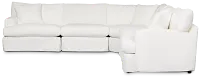 Marren White Fabric Large Two-arm Sectional