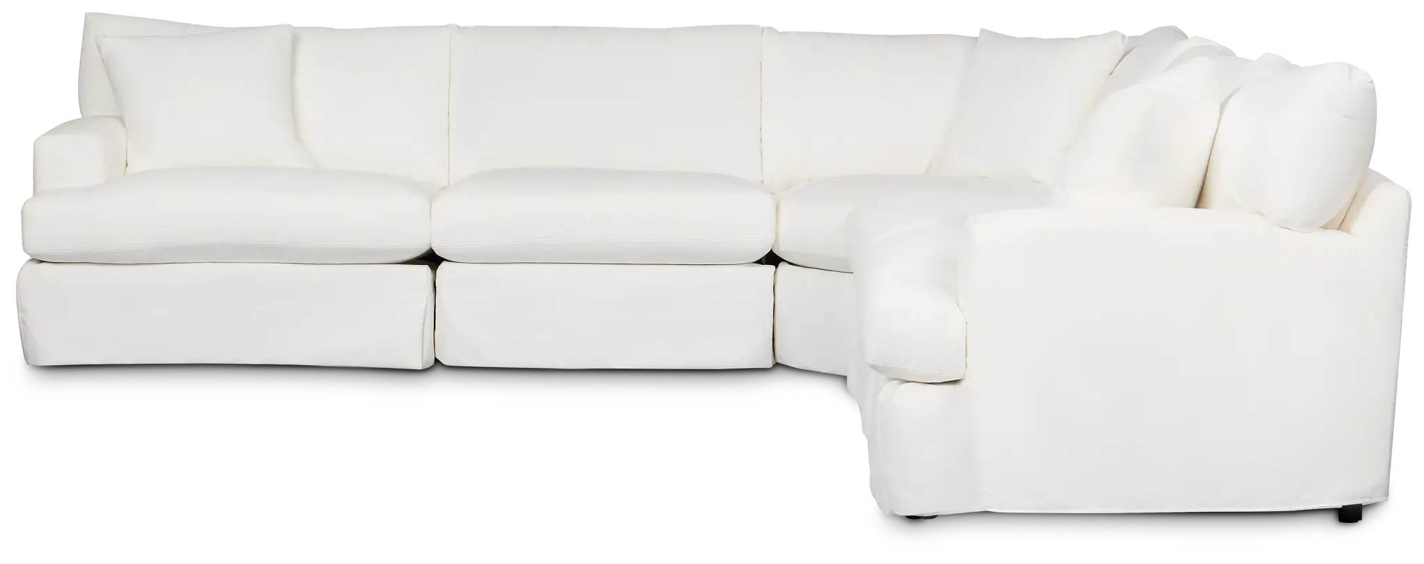 Marren White Fabric Large Two-arm Sectional Marren White Fabric Large Two-arm Sectional