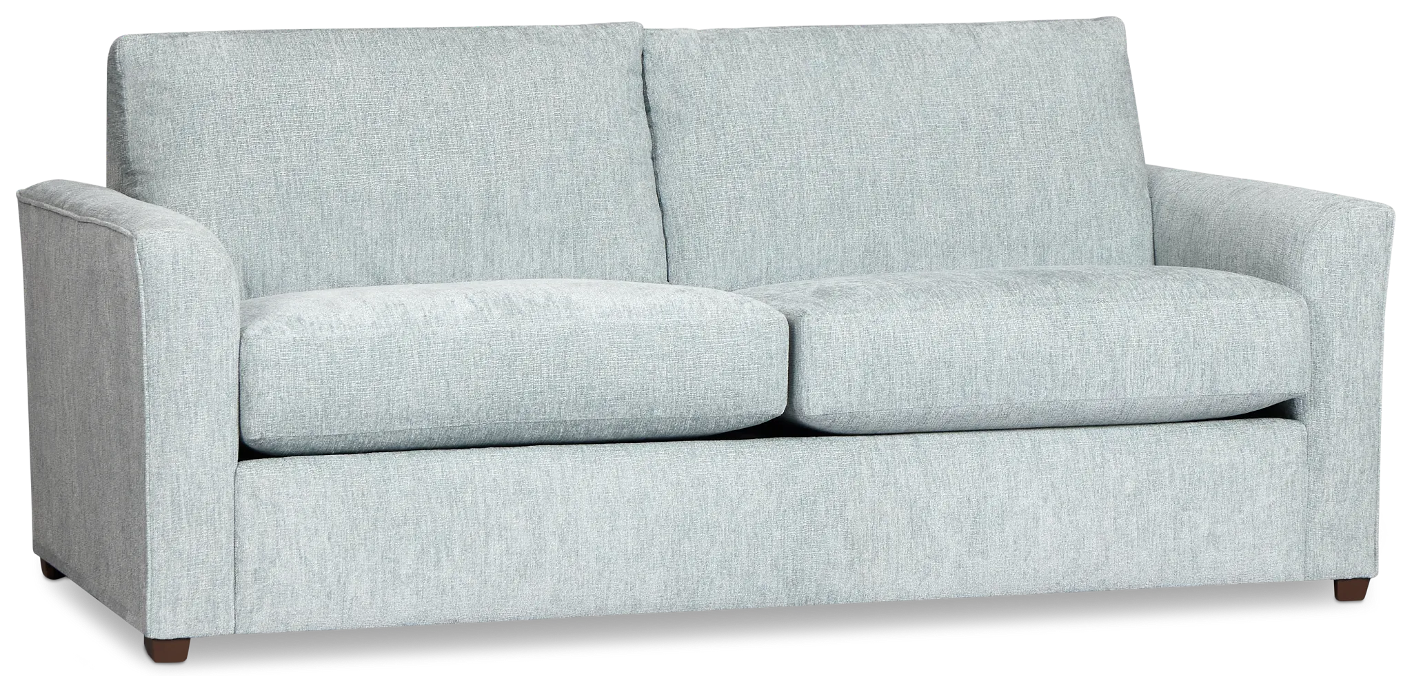 Shore Light Blue Fabric Memory Foam Sleeper