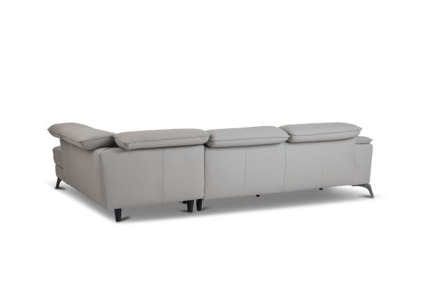 Pearson Gray Leather Right Bumper Sectional (5)