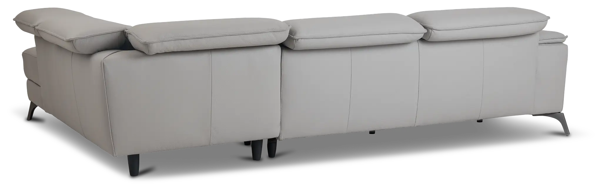 Pearson Gray Leather Right Bumper Sectional Pearson Gray Leather Right Bumper Sectional