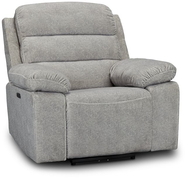 Orion Light Gray Fabric Power Recliner
