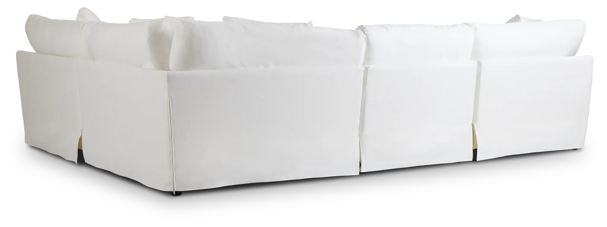 Delilah White Fabric Small Two-arm Sectional Delilah White Fabric Small Two-arm Sectional