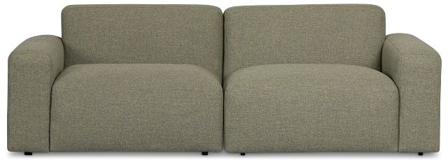 Baylor Green Fabric 2-piece Modular Sofa