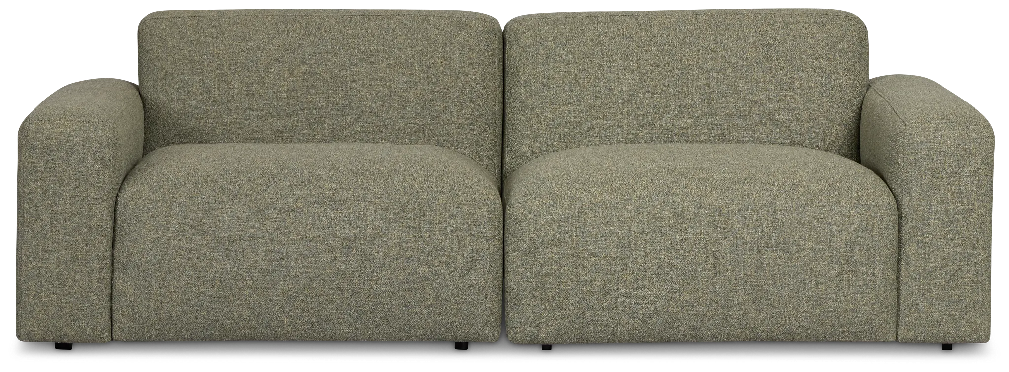 Baylor Green Fabric 2-piece Modular Sofa